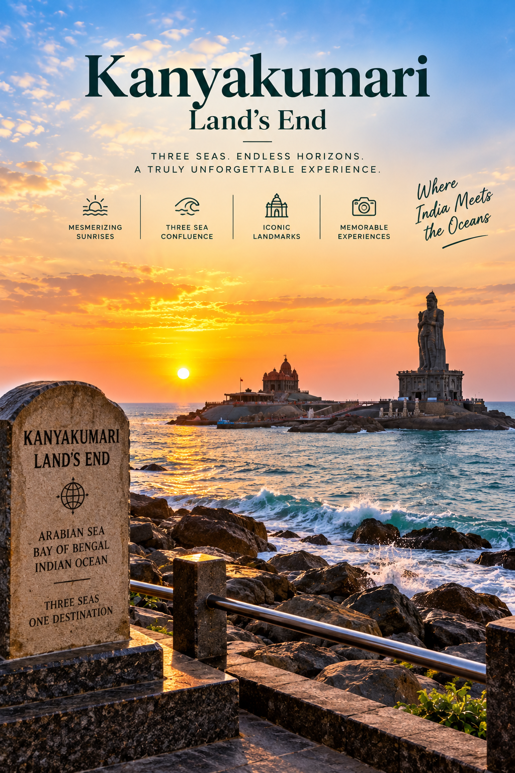 Kanyakumari Land's End coastline